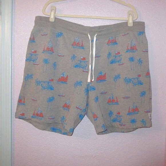 Chubbies Shorts Mens Size 2XL Schwort Sweatshorts Pockets Patriotic Sailboats - Picture 1 of 9